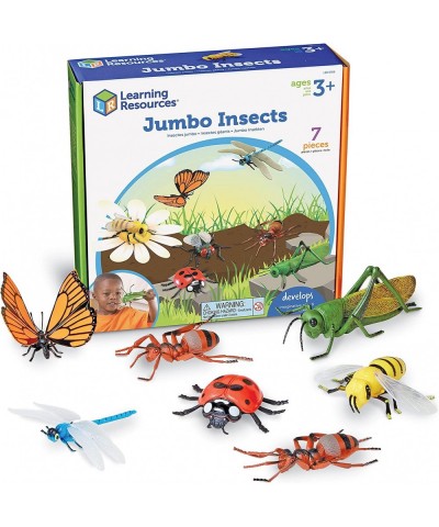 Jumbo Insects - 7 Pieces Ages 3+ Toddler Learning Toys Animal Toys for Kids Preschool Science Learning Toys $58.90 Educationa...