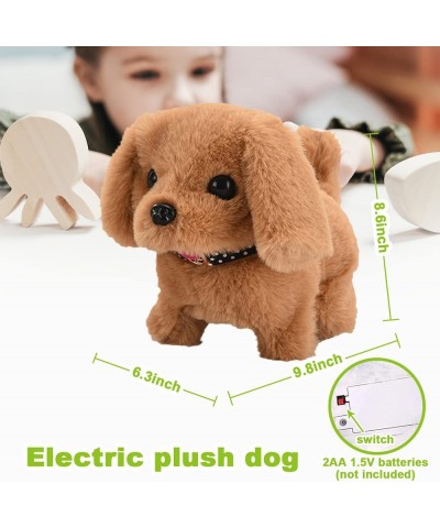 Plush Toy Puppy Walking Barking Tail Wagging Stretching Companion Animal for Kids Electronic Interactive Pet Dog (Labrador Re...