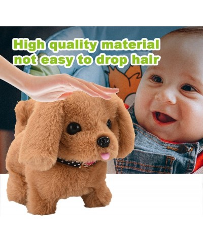 Plush Toy Puppy Walking Barking Tail Wagging Stretching Companion Animal for Kids Electronic Interactive Pet Dog (Labrador Re...