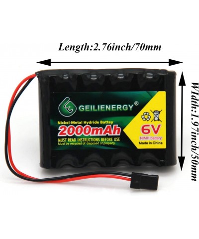 6V 2000mAh NiMH RX Battery Packs with Hitec Connector for RC Aircrafts and Walking Robot Rechargeable (2 Pack) $39.18 Hobby R...