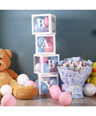 Baby Boxes with Letters for Baby Shower Clear Baby Shower Decorations Ballon Baby Blocks Baby Shower Birthday Party Gender Re...