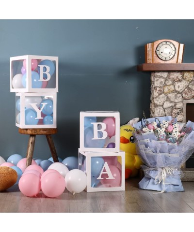 Baby Boxes with Letters for Baby Shower Clear Baby Shower Decorations Ballon Baby Blocks Baby Shower Birthday Party Gender Re...