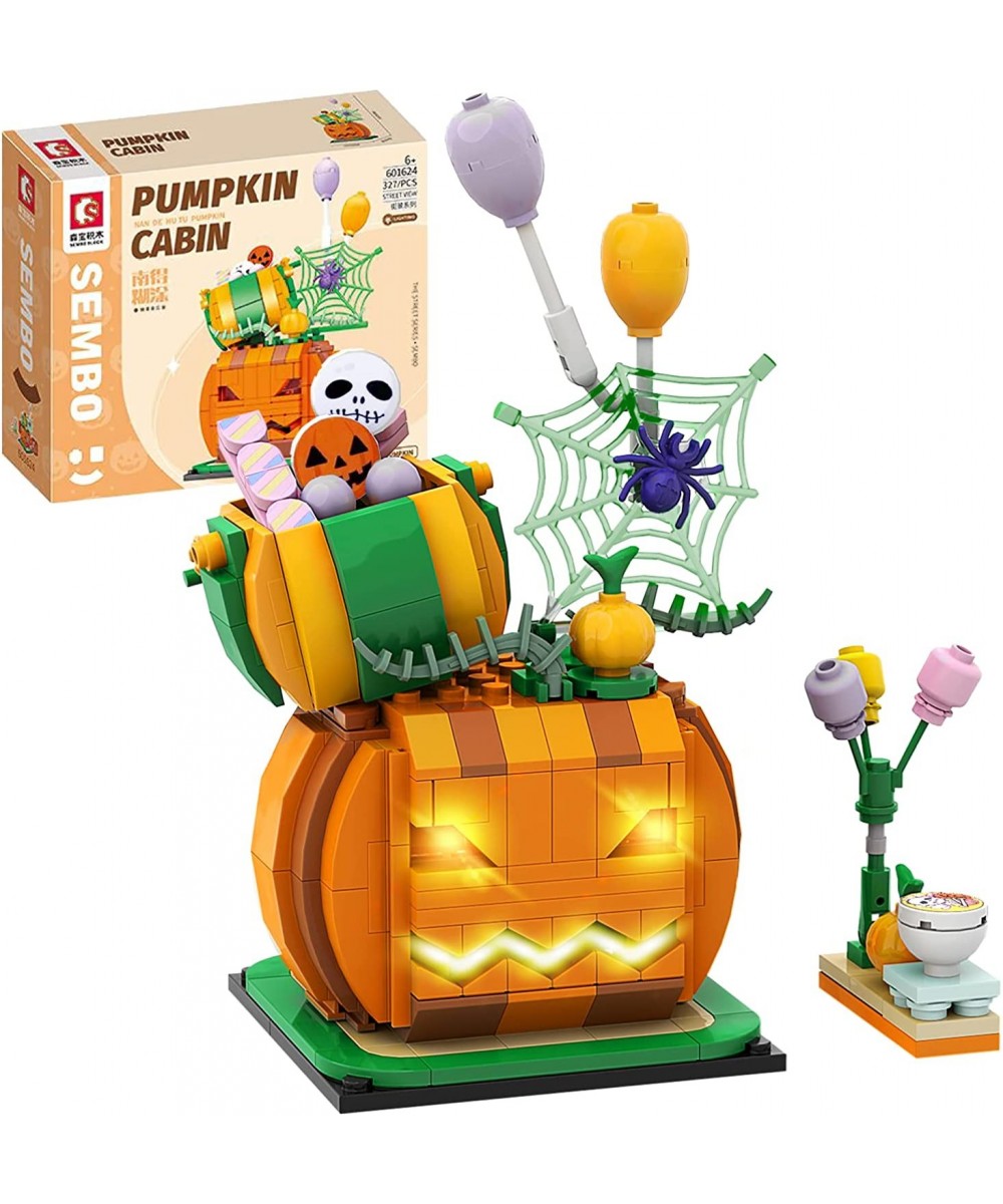 Halloween Pumpkin Cabin Building Toys 335 PCS Compatible with Lego Halloween Set Cute Building Kit Gifts for Kids Boys Girls ...