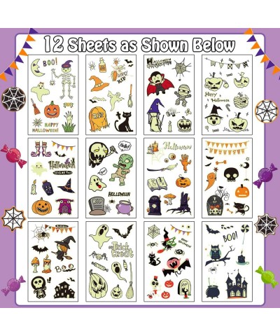 125 Styles Glow Halloween Birthday Party Decorations Temporary Tattoos for Kids Luminous Halloween Party Supplies Favors Hall...