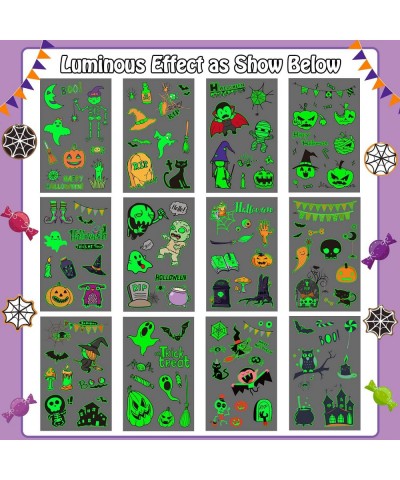 125 Styles Glow Halloween Birthday Party Decorations Temporary Tattoos for Kids Luminous Halloween Party Supplies Favors Hall...