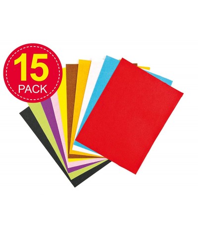 EV4092 Felt Sheets Value - Pack - Pack of 15 Class Pack of Craft Pages for Kids Arts and Craft Activities Great for Cutting G...