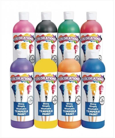 Washable Tempera Shiny Metallic Effect Paint 16 fl oz Set of 8 Colors Non Toxic Vibrant Bold Kids Paint Craft Hobby Fun Art S...