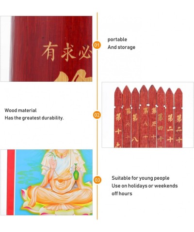 1 Set Chinese Fortune Sticks with Storage Cup Chinese Fortune Telling Sticks Divination Wooden Stick with Book Bucket for Hom...