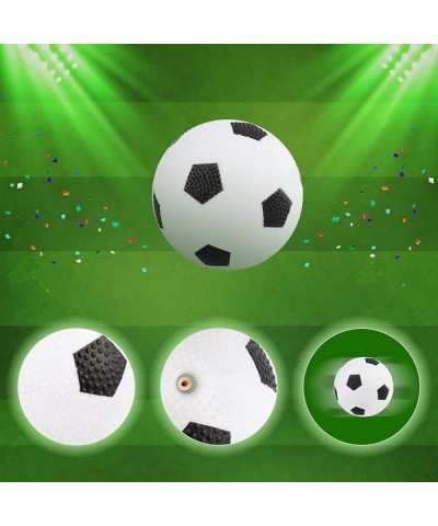 10pcs Mini Rubber Soccer Ball 4 inch Inflatable Soccer with an Inflator Mini Soccer Ball Toy for Kids Playing Exercising (Bla...