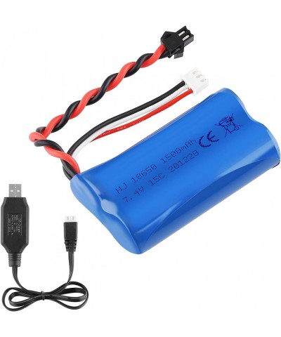 7.4V 1500mAh Li-ion Battery 15C SM Plug Rechargeable Battery with USB Charger for RC Car Boat Spare Parts Accessories $31.93 ...