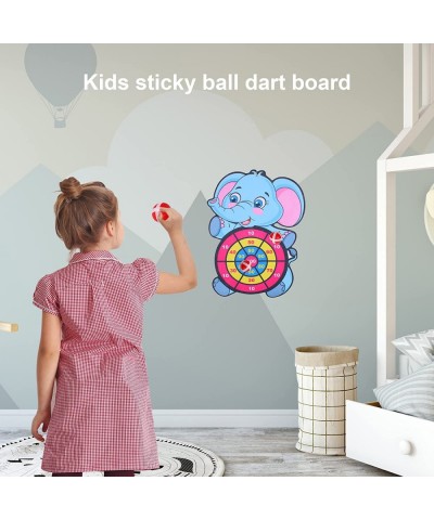 Cartoon Elephant Darts Target Set 3 Sticky Balls Darts Board Set with Hook Suitable for Indoor and Outdoor Sports Parent-Chil...