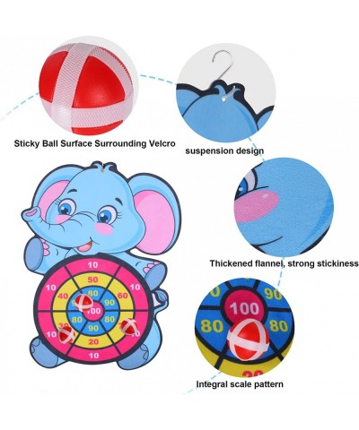 Cartoon Elephant Darts Target Set 3 Sticky Balls Darts Board Set with Hook Suitable for Indoor and Outdoor Sports Parent-Chil...