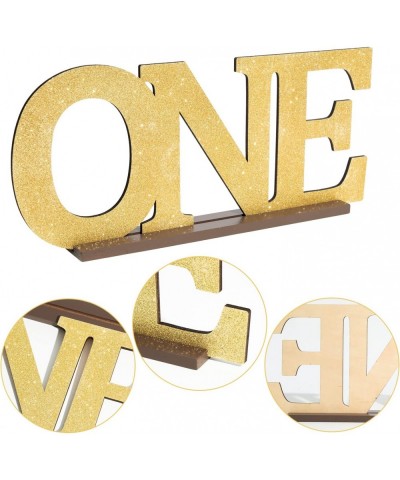 Gold Glitter ONE Letter Sign Wooden Table Centerpieces Table Decorations for Boys Girls First Birthday the 1st Birthday Party...