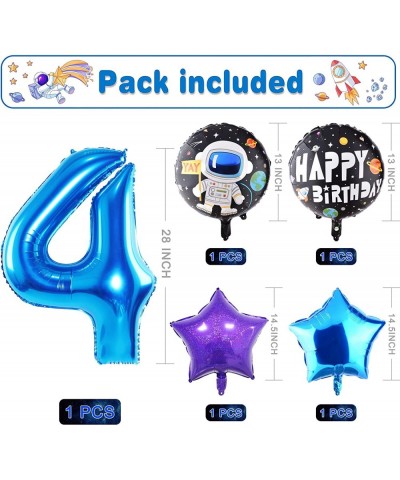 11 PCS Space theme Birthday Party Decoration Astronaut Spaceman Foil Balloons For 4th Outer Space Birthday Party Supplies (Bl...