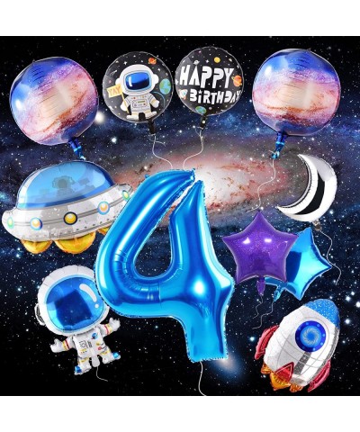 11 PCS Space theme Birthday Party Decoration Astronaut Spaceman Foil Balloons For 4th Outer Space Birthday Party Supplies (Bl...