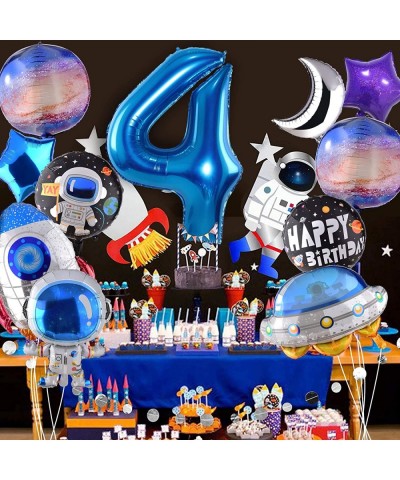 11 PCS Space theme Birthday Party Decoration Astronaut Spaceman Foil Balloons For 4th Outer Space Birthday Party Supplies (Bl...