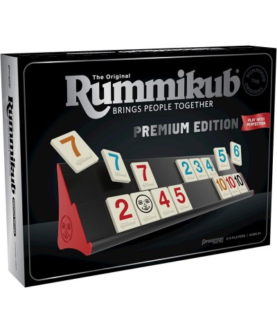 Rummikub Premium Edition - Features Racks - Large Number Engraved Tiles and a Storage Bag for The Ultimate Rummikub Experienc...