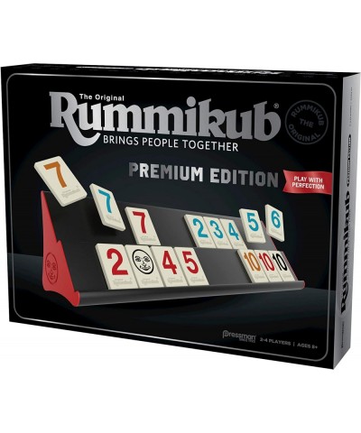 Rummikub Premium Edition - Features Racks - Large Number Engraved Tiles and a Storage Bag for The Ultimate Rummikub Experienc...