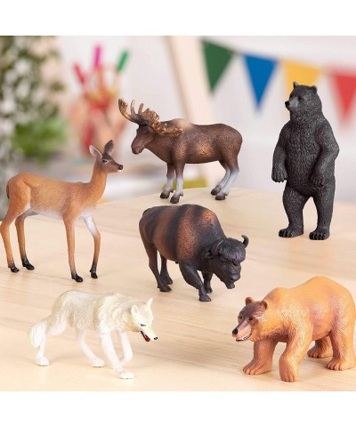 – North American Animals Set – Realistic Animal Toys with Bison and Bear Toys for Kids 3+ (6 pc) $31.07 Kids' Play Animal Fig...