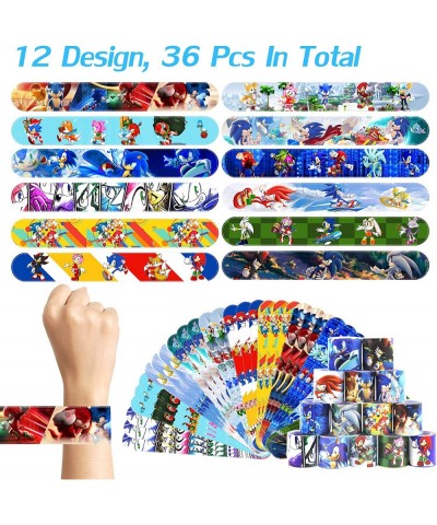 Sonic Slap Bracelet 96Pcs Sonic Party Favors Supplies Include 36Pcs Slap Bracelets 10 Stampers and 50 Stickers $28.82 Kids' D...