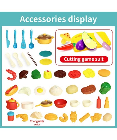 Pretend Play Kitchen Toy with Music & Light Toy Kitchen Accessories Electronic Induction Cooktop Cut Play Food Color Changing...