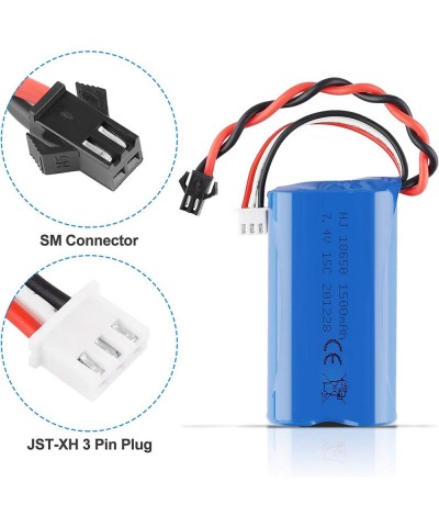 7.4V 1500mAh Li-ion Battery 15C SM Plug Rechargeable Battery with USB Charger for RC Car Boat Spare Parts Accessories $31.93 ...