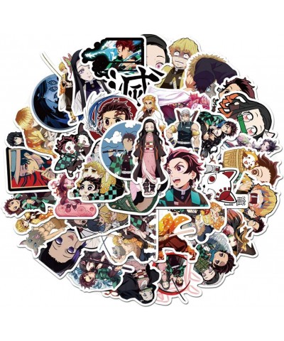 50PCS Mixed Different Kimetsu no Yaiba Stickers Anime Cartoon Demon Slayer Sticker for Kids Laptop Skateboard Toy Stickers (K...