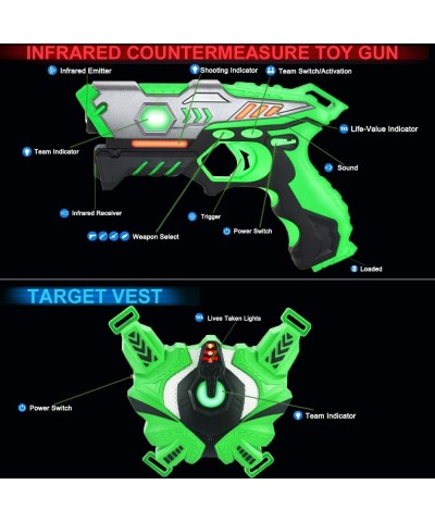 Laser Tag Guns Set with Vests Infrared Guns Set of 2 Players $62.89 Toy Foam Blasters & Guns