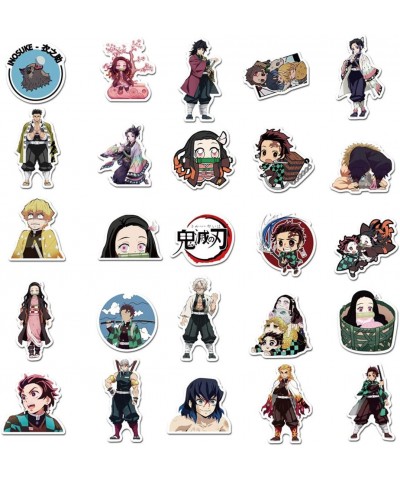 50PCS Mixed Different Kimetsu no Yaiba Stickers Anime Cartoon Demon Slayer Sticker for Kids Laptop Skateboard Toy Stickers (K...