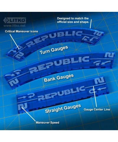 Space Fighter 2nd Edition Republic Maneuver Gauge Set Fluorescent Blue (11) $51.15 Game Accessories