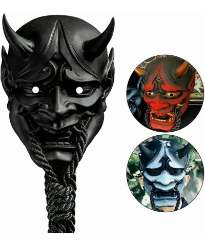 Japanese Sealed Prajna Mask Halloween Devil Hannya FaceshellKabuki Demon Samurai (Black) $40.69 Kids' Dress-Up Accessories