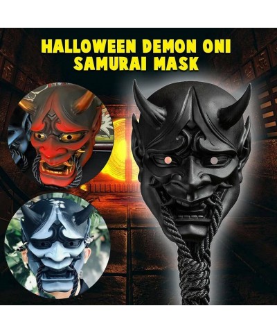 Japanese Sealed Prajna Mask Halloween Devil Hannya FaceshellKabuki Demon Samurai (Black) $40.69 Kids' Dress-Up Accessories