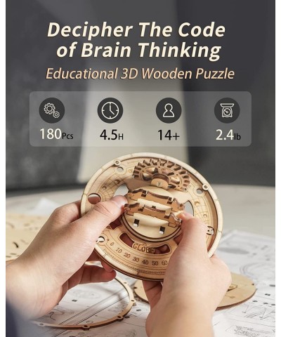 3D Wooden Puzzles for Adults-LED Illuminated Wooden Globe Puzzle-Model Building Kits-Room Decor for Teen Girls Boys Women Men...