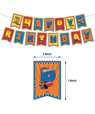 Hot Race Car Birthday Party Supplies Race Car Wheels Birthday Decorations Includes Banner Tablecloth Balloons Cake Toppers $3...