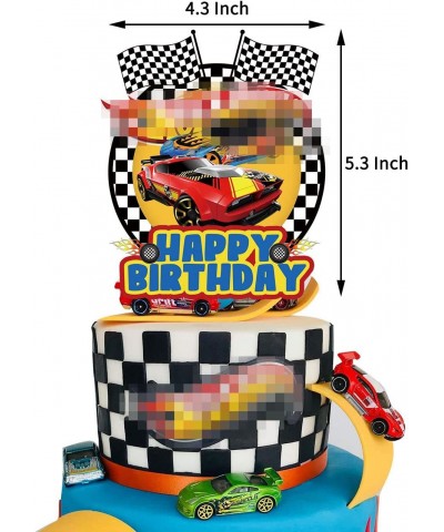 Hot Race Car Birthday Party Supplies Race Car Wheels Birthday Decorations Includes Banner Tablecloth Balloons Cake Toppers $3...