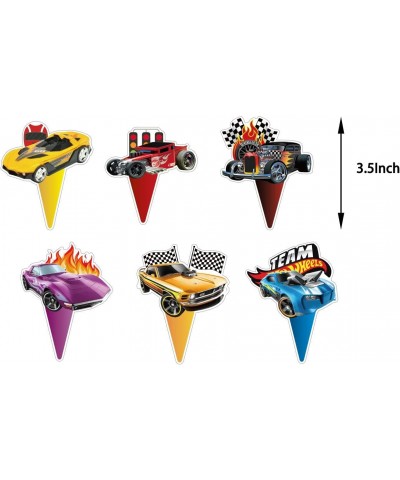 Hot Race Car Birthday Party Supplies Race Car Wheels Birthday Decorations Includes Banner Tablecloth Balloons Cake Toppers $3...