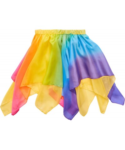 Rainbow Skirt 100% Silk 28" Long Fairy Costume for Kids and Toddlers | Bright Colored Waldorf Dress Up Toys for Imaginative P...