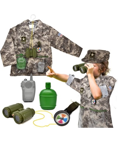 Kids Army Soldier Costume Children's Deluxe Combat Military Soldier Role Play Dress Up Camouflage Costume Set with Cap for Bo...