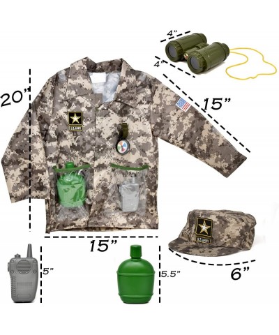 Kids Army Soldier Costume Children's Deluxe Combat Military Soldier Role Play Dress Up Camouflage Costume Set with Cap for Bo...