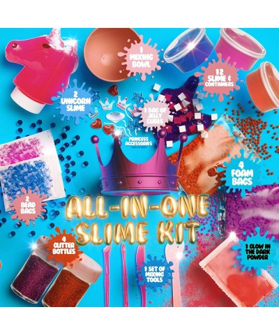 Slime Kit for Girls - Princess Unicorn Style Glow-in-The-Dark Slime Mixing Fun Ages 10-12+12 Colors - Stretchiest Slime Kit S...