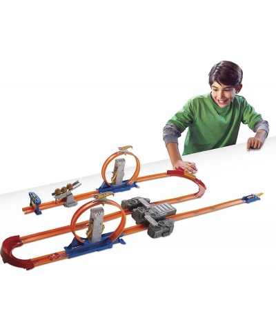 Track Builder Total Turbo Takeover Track Set Motorized Playset with Loops & Stunts Includes 1 Die-Cast Car Toy for Kids 6 to ...