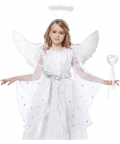 Angel Wings and Halo Magic Wand White Angel Wings Halloween Christmas Angel Costume $21.94 Kids' Costumes