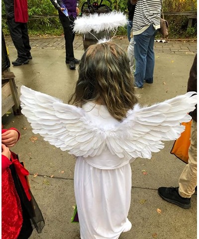 Angel Wings and Halo Magic Wand White Angel Wings Halloween Christmas Angel Costume $21.94 Kids' Costumes