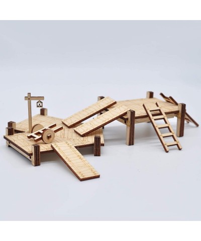 Modular Bridge Dock Walkway Expansion Set 7PCS Wood Laser Cut Dungeon Terrain for D&D Pathfinder Dungeons & Dragons and Other...