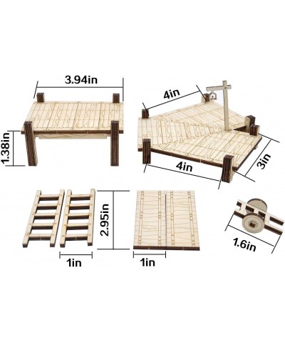 Modular Bridge Dock Walkway Expansion Set 7PCS Wood Laser Cut Dungeon Terrain for D&D Pathfinder Dungeons & Dragons and Other...