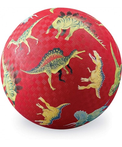 Dinosaurs Rubber Playground Ball - Ships Inflated PVC-Free Durable Design for Outdoor Games 4 Square Kickball and Active Ball...