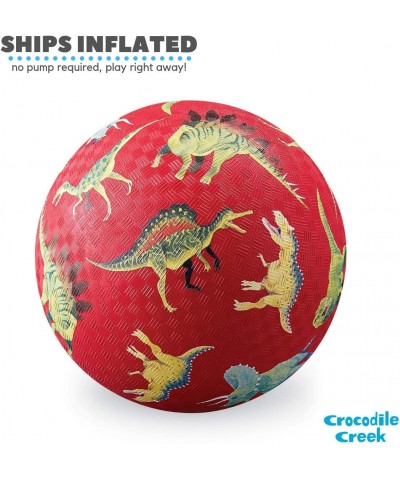 Dinosaurs Rubber Playground Ball - Ships Inflated PVC-Free Durable Design for Outdoor Games 4 Square Kickball and Active Ball...