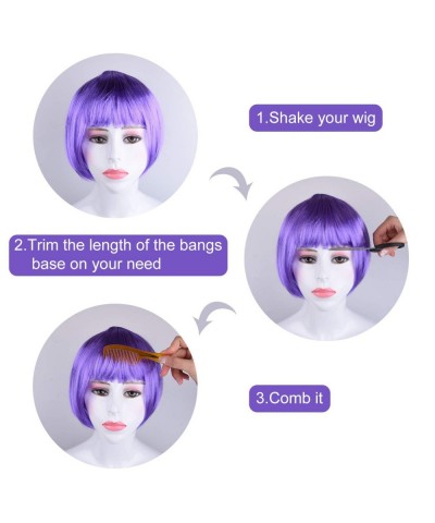 14Pieces Party Wigs & Sunglass Set Neon Short Bob Wig Sunglass Pack Costume Colorful Cosplay Wig Daily Party Hairpieces for B...