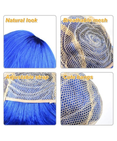 14Pieces Party Wigs & Sunglass Set Neon Short Bob Wig Sunglass Pack Costume Colorful Cosplay Wig Daily Party Hairpieces for B...