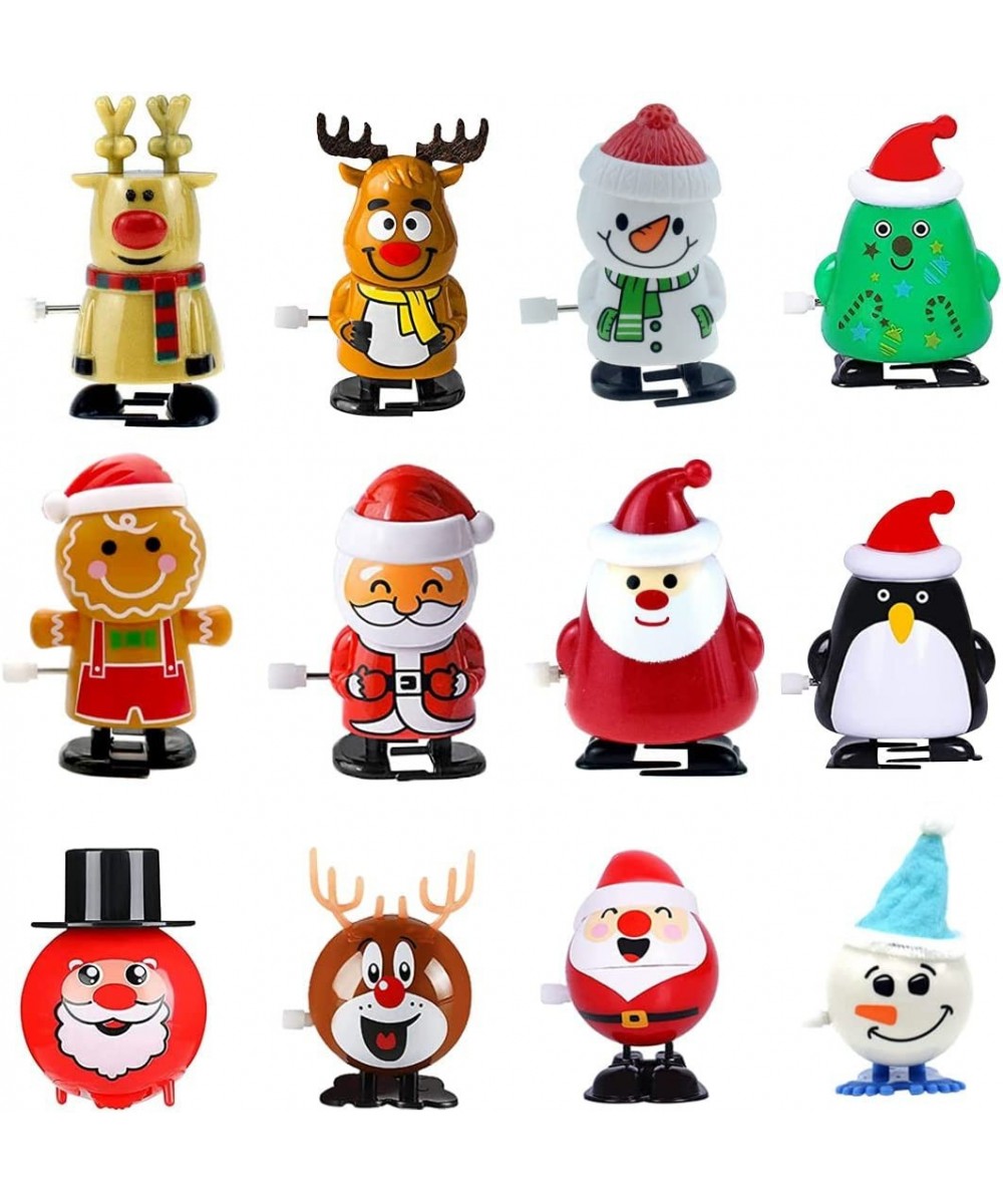 Christmas Wind Up Toys for Kids 12 Pcs Fun Little Toys Assorted Jumping Walking Toy Clockwork Toys Hopping Novelty Toys for B...